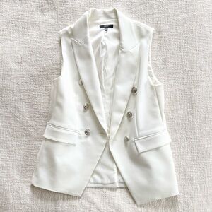 NWOT DREW White Double-Breasted Women's Vest